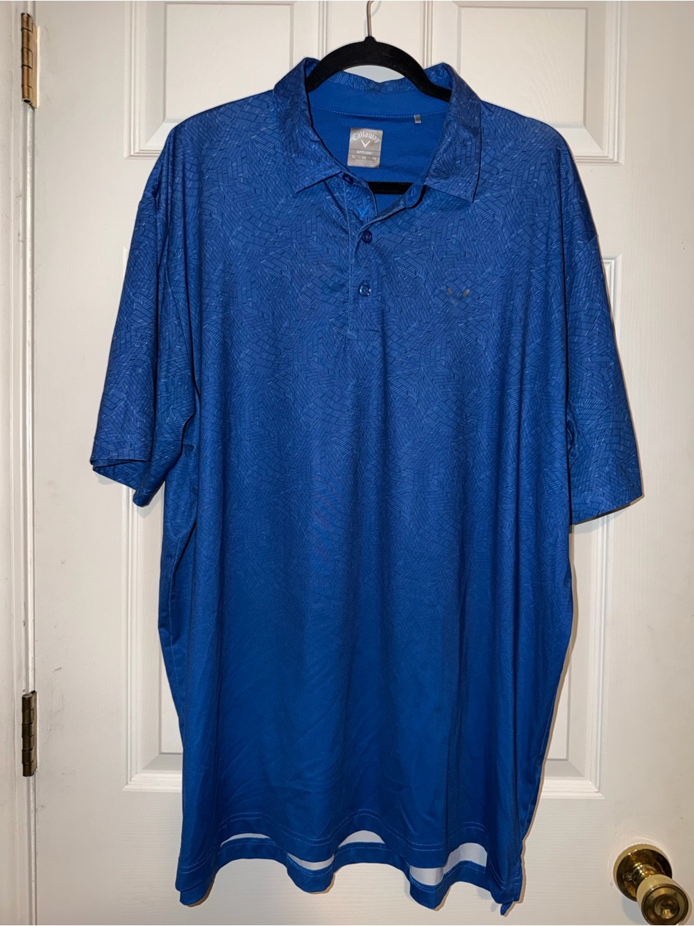 Callaway Opti-Dry Men's Royal Blue Textured Golf Polo